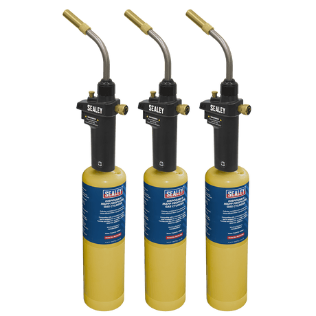 Sealey SMGKIT03 Brazing & Soldering MAPP Gas Torch & MAPP Cylinder - Pack of 3 - SMGKIT03 - Sealey Tools UK - Trade Counter Direct