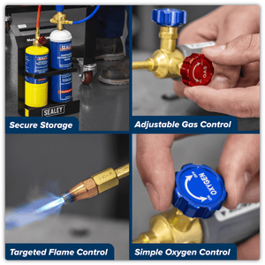 Sealey SMGT03 MAPP Gas & Oxygen Brazing Kit - SMGT03 - Sealey Tools UK - Trade Counter Direct
