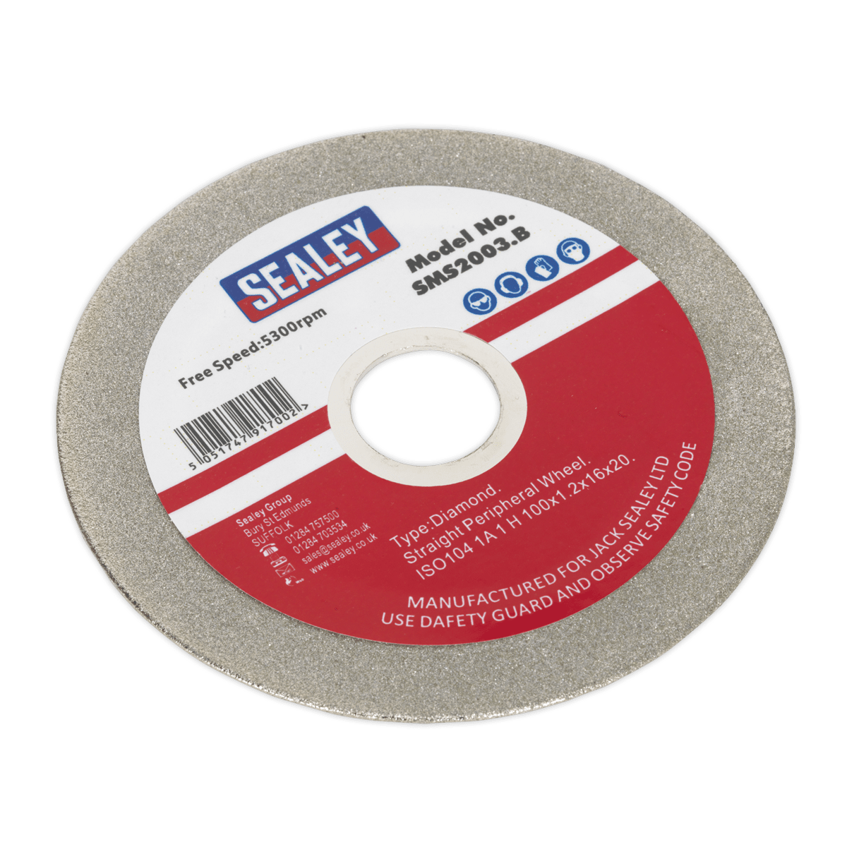 Sealey SMS2003.B Grinding Disc Diamond Coated 100mm for SMS2003 - SMS2003.B - Sealey Tools UK - Trade Counter Direct