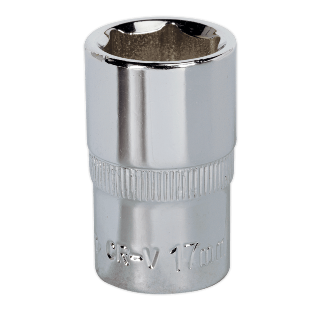 Sealey SP1217 WallDrive® Socket 17mm 1/2"Sq Drive Fully Polished - SP1217 - Sealey Tools UK - Trade Counter Direct