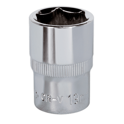 Sealey SP1219 WallDrive® Socket 19mm 1/2"Sq Drive Fully Polished - SP1219 - Sealey Tools UK - Trade Counter Direct
