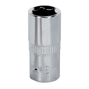 Sealey SP1408 WallDrive® Socket 8mm 1/4"Sq Drive Fully Polished - SP1408 - Sealey Tools UK - Trade Counter Direct
