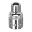 Sealey SP3807 WallDrive® Socket 7mm 3/8"Sq Drive Fully Polished - SP3807 - Sealey Tools UK - Trade Counter Direct