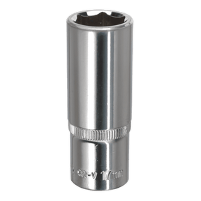 Sealey SP3817D WallDrive® Socket 17mm Deep 3/8"Sq Drive Fully Polished - SP3817D - Sealey Tools UK - Trade Counter Direct