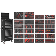 Sealey SPTCOMBO3B Superline PRO® Tool Chest Combination 14 Drawer with 447pc Tool Kit - Black - SPTCOMBO3B - Sealey Tools UK - Trade Counter Direct
