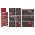Sealey SPTCOMBO3R Superline PRO® Tool Chest Combination 14 Drawer with 447pc Tool Kit - Red - SPTCOMBO3R - Sealey Tools UK - Trade Counter Direct