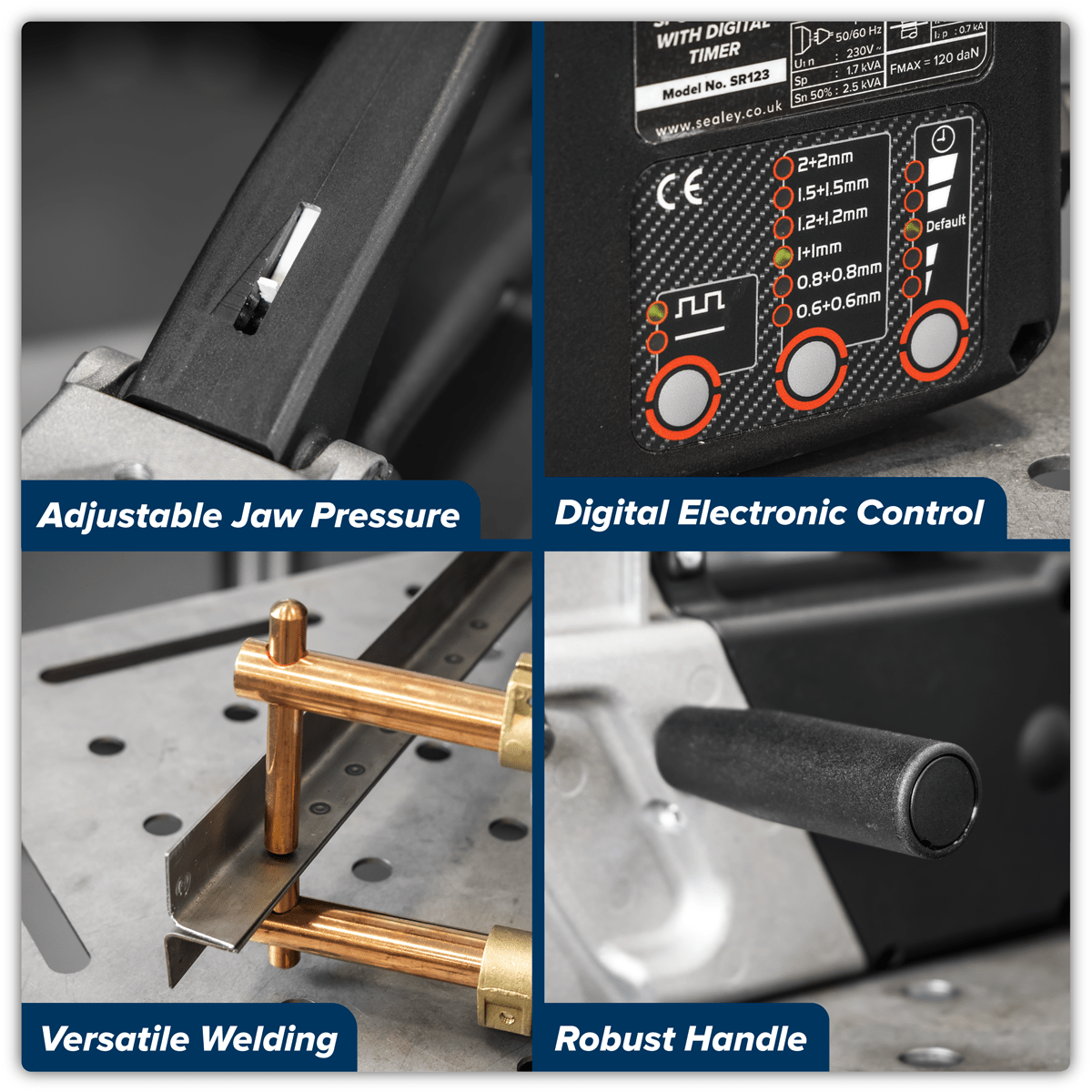 Sealey SR123 Spot Welder with Digital Timer - SR123 - Sealey Tools UK - Trade Counter Direct