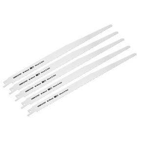 Sealey SRBR1211DF Reciprocating Saw Blade Wood & Nail 300mm 6tpi - Pack of 5 - SRBR1211DF - Sealey Tools UK - Trade Counter Direct