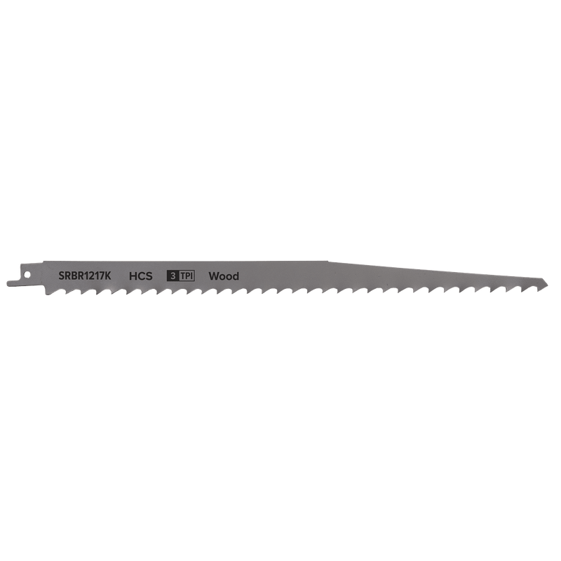 Sealey SRBR1217K Reciprocating Saw Blade for Pruning & Coarse Wood 300mm 3tpi - Pack of 5 - SRBR1217K - Sealey Tools UK - Trade Counter Direct