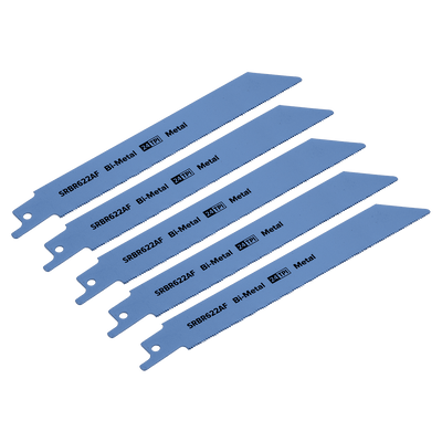 Sealey SRBR622AF Reciprocating Saw Blade Metal 150mm 24tpi - Pack of 5 - SRBR622AF - Sealey Tools UK - Trade Counter Direct