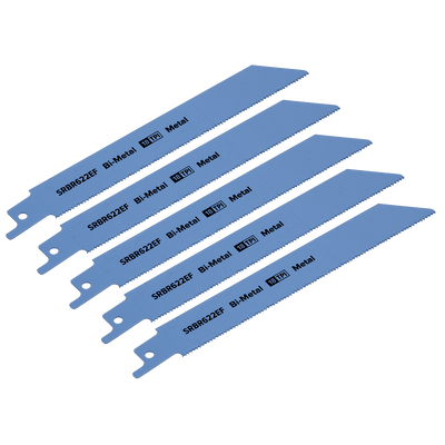 Sealey SRBR622EF Reciprocating Saw Blade for Metal 150mm 18tpi - Pack of 5 - SRBR622EF - Sealey Tools UK - Trade Counter Direct