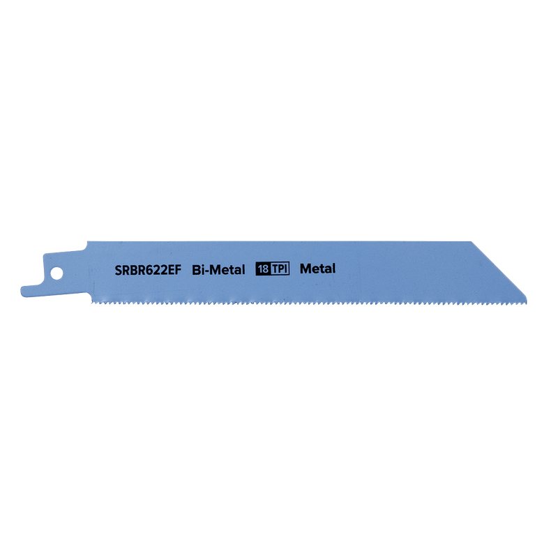 Sealey SRBR622EF Reciprocating Saw Blade for Metal 150mm 18tpi - Pack of 5 - SRBR622EF - Sealey Tools UK - Trade Counter Direct
