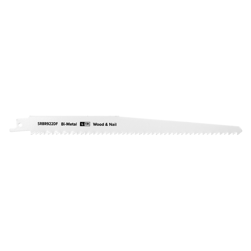 Sealey SRBR922DF Reciprocating Saw Blade for Wood & Nails 230mm 6tpi - Pack of 5 - SRBR922DF - Sealey Tools UK - Trade Counter Direct
