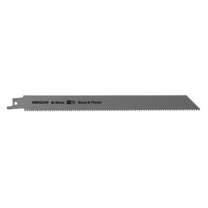 Sealey SRBR922HF Reciprocating Saw Blade for Wood & Plastics 230mm 10tpi - Pack of 5 - SRBR922HF - Sealey Tools UK - Trade Counter Direct