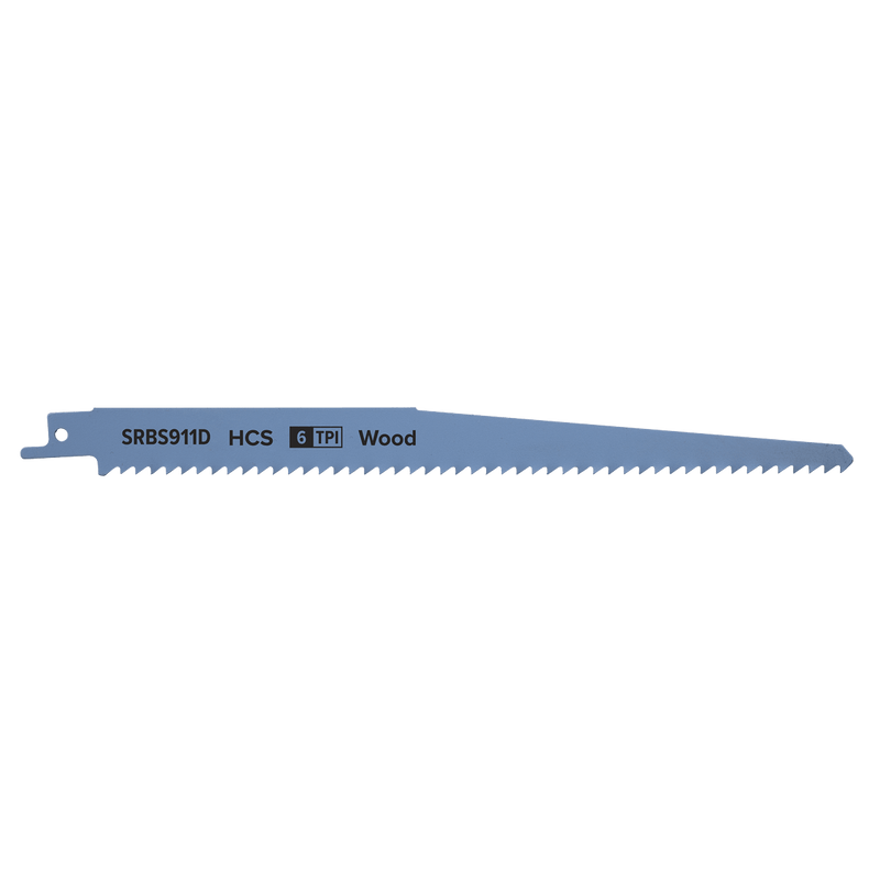 Sealey SRBS911D Reciprocating Saw Blade for Clean Wood 230mm 6tpi - Pack of 5 - SRBS911D - Sealey Tools UK - Trade Counter Direct