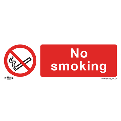 Sealey SS13P10 Worksafe® No Smoking Safety Sign, Rigid Plastic - Pack of 10 - SS13P10 - Sealey Tools UK - Trade Counter Direct