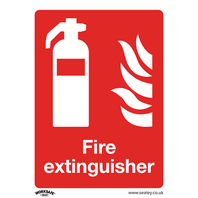 Sealey SS15V1 Worksafe® Fire Extinguisher Safety Sign - Self-Adhesive Vinyl - SS15V1 - Sealey Tools UK - Trade Counter Direct