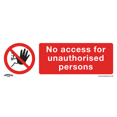 Sealey SS17P1 Worksafe® No Access Safety Sign - Rigid Plastic - SS17P1 - Sealey Tools UK - Trade Counter Direct