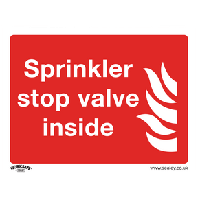 Sealey SS23V1 Safe Conditions Safety Sign - Sprinkler Stop Valve - Self - Adhesive Vinyl - SS23V1 - Sealey Tools UK - Trade Counter Direct