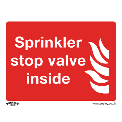 Sealey SS23V1 Safe Conditions Safety Sign - Sprinkler Stop Valve - Self - Adhesive Vinyl - SS23V1 - Sealey Tools UK - Trade Counter Direct