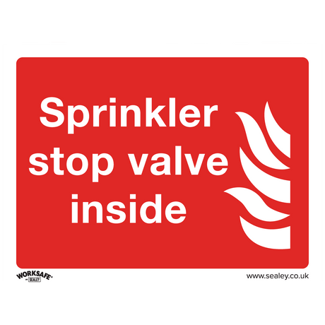 Sealey SS23V1 Safe Conditions Safety Sign - Sprinkler Stop Valve - Self - Adhesive Vinyl - SS23V1 - Sealey Tools UK - Trade Counter Direct