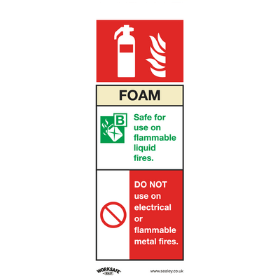 Sealey SS30V1 Worksafe® Foam Fire Extinguisher Safety Sign - Self-Adhesive Vinyl - SS30V1 - Sealey Tools UK - Trade Counter Direct
