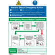 Sealey SS33P1 Safe Conditions Safety Sign - Electric Shock Emergency Action - Rigid Plastic - SS33P1 - Sealey Tools UK - Trade Counter Direct