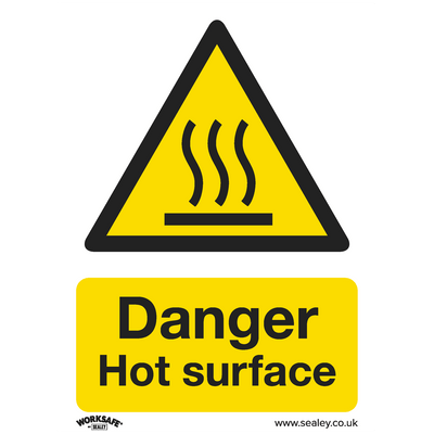Sealey SS42V1 Worksafe® Danger Hot Surface Safety Sign - Self-Adhesive Vinyl - SS42V1 - Sealey Tools UK - Trade Counter Direct