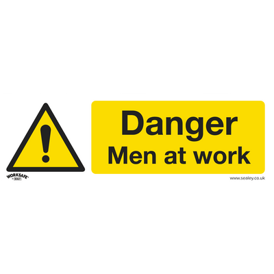 Sealey SS46V1 Worksafe® Danger Men At Work Safety Sign - Self-Adhesive Vinyl - SS46V1 - Sealey Tools UK - Trade Counter Direct