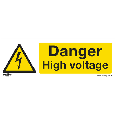 Sealey SS48P1 Worksafe® Danger High Voltage Safety Sign - Rigid Plastic - SS48P1 - Sealey Tools UK - Trade Counter Direct