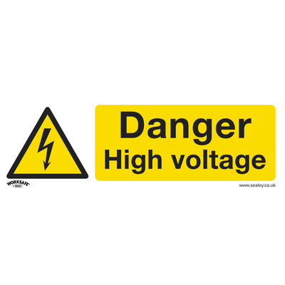 Sealey SS48V1 Worksafe® Danger High Voltage Safety Sign - Self-Adhesive Vinyl - SS48V1 - Sealey Tools UK - Trade Counter Direct