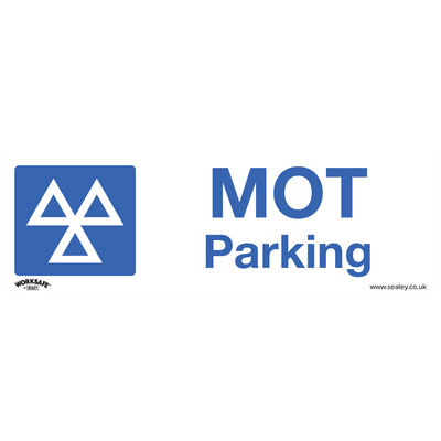 Sealey SS49P1 Worksafe® MOT Parking Safety Sign - Rigid Plastic - SS49P1 - Sealey Tools UK - Trade Counter Direct