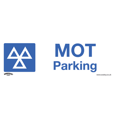 Sealey SS49V1 Worksafe® MOT Parking Safety Sign, Self-Adhesive Vinyl - SS49V1 - Sealey Tools UK - Trade Counter Direct