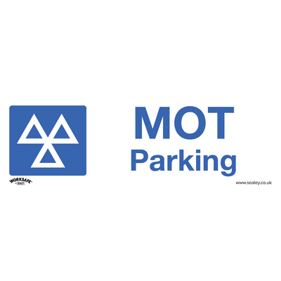 Sealey SS49V10 Worksafe® MOT Parking Safety Sign, Self-Adhesive Vinyl - Pack of 10 - SS49V10 - Sealey Tools UK - Trade Counter Direct