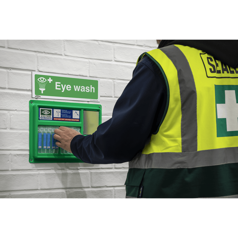 Sealey SS58P1 Worksafe® Eye Wash Safety Sign - Rigid Plastic - SS58P1 - Sealey Tools UK - Trade Counter Direct