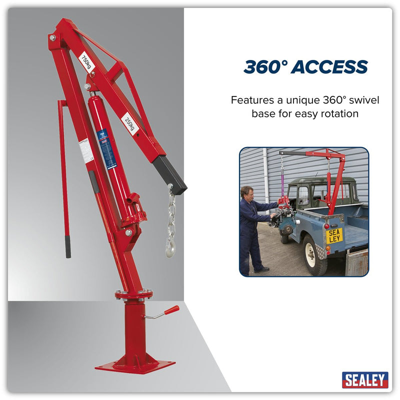 Sealey SSC750 Static Mounted Crane 750kg - SSC750 - Sealey Tools UK - Trade Counter Direct