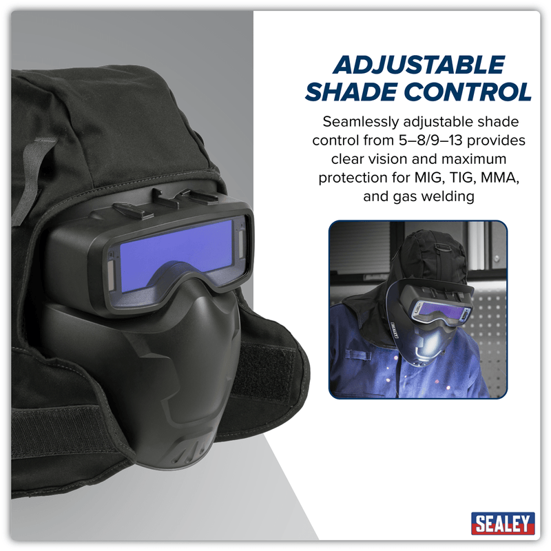 Sealey SSP102 Auto Darkening Welding Goggles Shade 9-13 - SSP102 - Sealey Tools UK - Trade Counter Direct