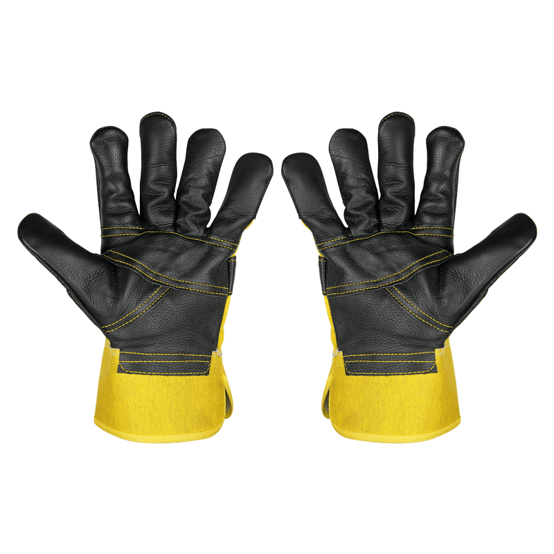 Sealey SSP13 Worksafe® Rigger's Gloves with Hide Palm - Pair - SSP13 - Sealey Tools UK - Trade Counter Direct
