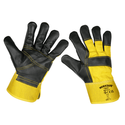 Sealey SSP13 Worksafe® Rigger's Gloves with Hide Palm - Pair - SSP13 - Sealey Tools UK - Trade Counter Direct