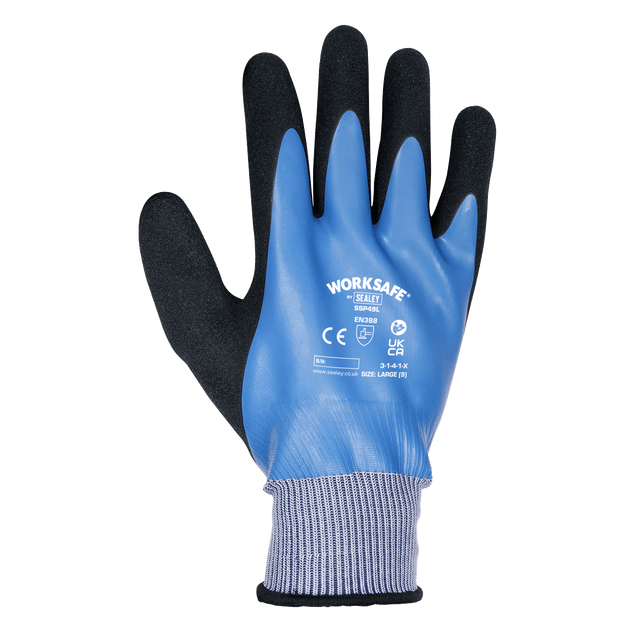 Sealey SSP49L/6 Waterproof Latex Gloves - (Large) - Pack of 6 Pairs - SSP49L/6 - Sealey Tools UK - Trade Counter Direct
