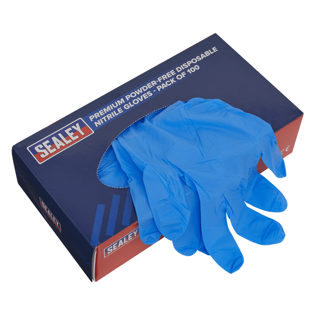 Sealey SSP55XL Premium Powder - Free Disposable Nitrile Gloves Extra - Large Pack of 100 - SSP55XL - Sealey Tools UK - Trade Counter Direct