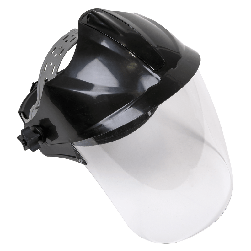 Sealey SSP78 Worksafe® Deluxe Brow Guard with Aspherical Polycarbonate Full Face Shield - SSP78 - Sealey Tools UK - Trade Counter Direct