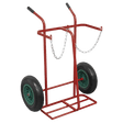 Sealey ST28P Double Gas Cylinder Trolley with Pneumatic Tyres - ST28P - Sealey Tools UK - Trade Counter Direct