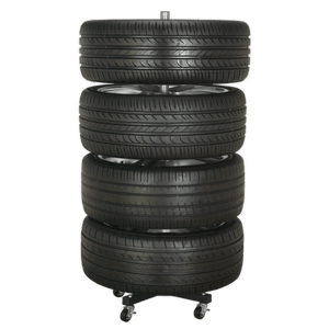 Sealey STR004COMBO Wheel Storage Trolley with Cover 100kg Capacity - STR004COMBO - Sealey Tools UK - Trade Counter Direct