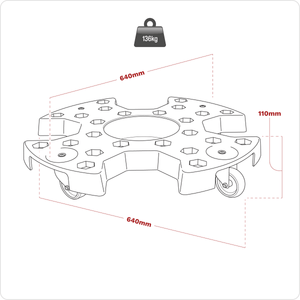 Sealey STR006 Tyre Storage/Transport Dolly - STR006 - Sealey Tools UK - Trade Counter Direct