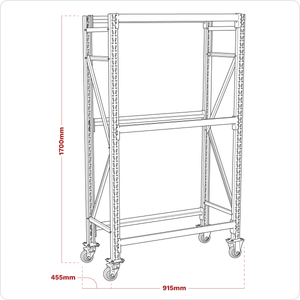Sealey STR007 2-Level Mobile Tyre Rack 200kg Capacity Per Level - STR007 - Sealey Tools UK - Trade Counter Direct