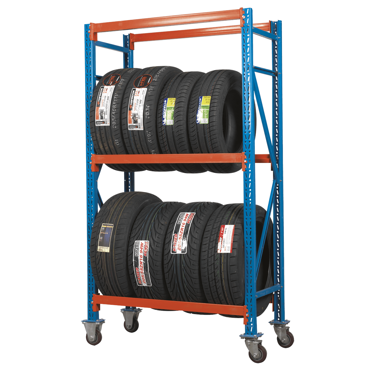 Sealey STR007 2-Level Mobile Tyre Rack 200kg Capacity Per Level - STR007 - Sealey Tools UK - Trade Counter Direct
