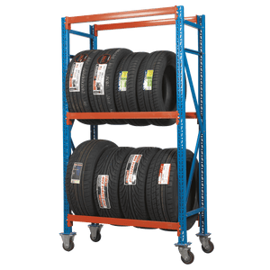 Sealey STR007 2-Level Mobile Tyre Rack 200kg Capacity Per Level - STR007 - Sealey Tools UK - Trade Counter Direct