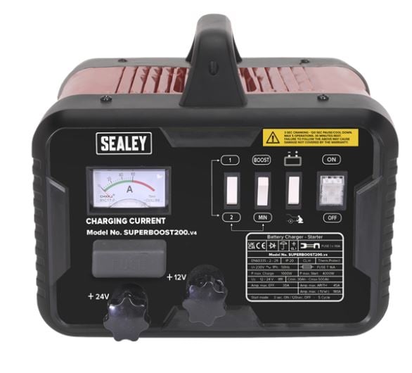 Sealey SUPERBOOST200 Starter/Charger 200/45Amp 12/24V 230V - Battery Maintenance - SLY-9839 - Sealey Tools UK - Trade Counter Direct