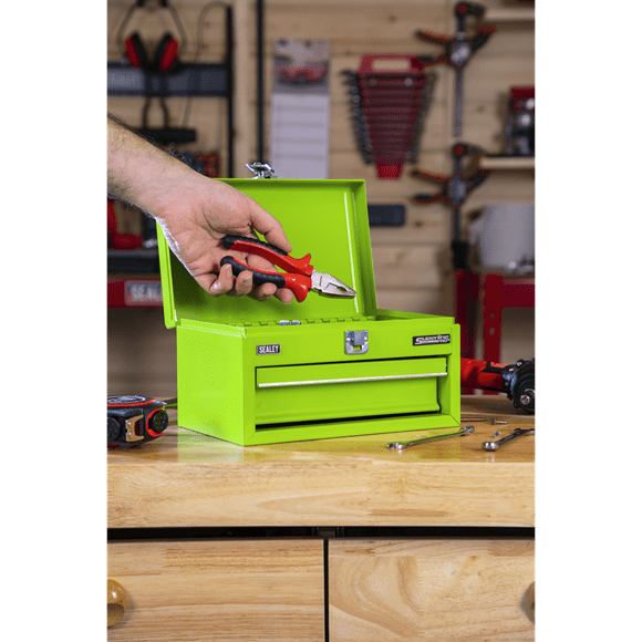 Sealey Superline Pro® Mini Toolbox with Drawer - Green - APMTB3 - APMTB3 - Sealey Tools UK - Trade Counter Direct